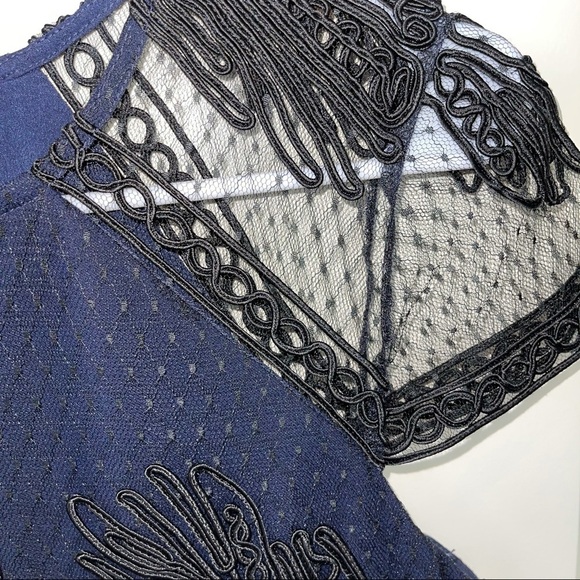 Harlyn Soutached Sheath Dress Black Navy S - Picture 7 of 17